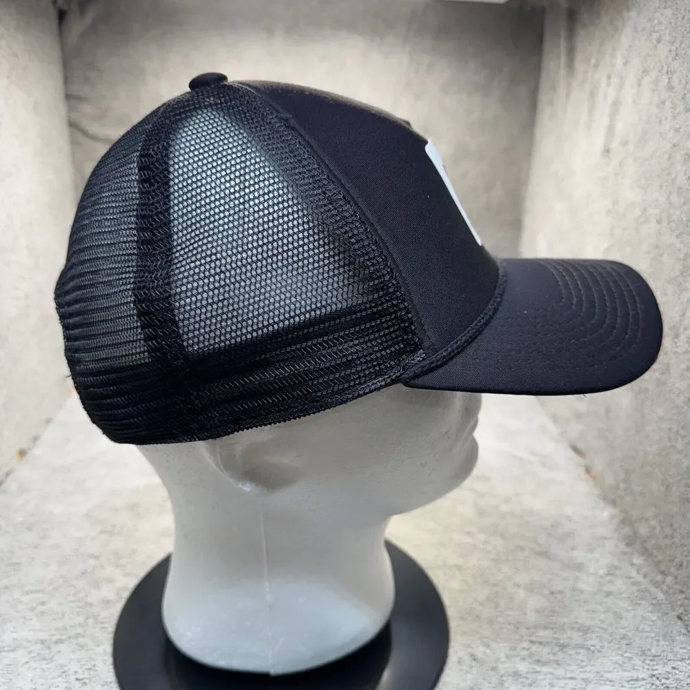 Adidas Hat White Patch Adjustable Mesh Trucker Snapback‎ Black Ball Cap